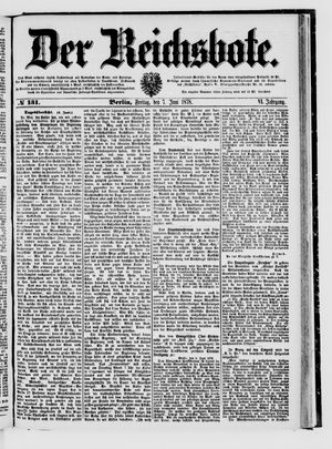 Der Reichsbote vom 07.06.1878