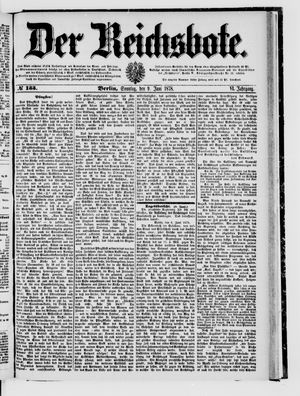 Der Reichsbote vom 09.06.1878