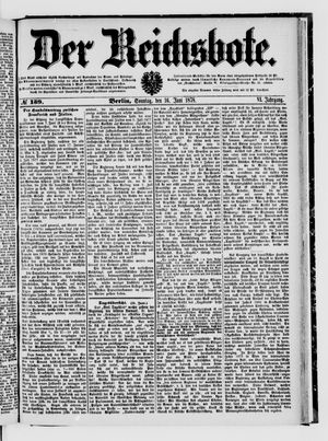 Der Reichsbote vom 16.06.1878