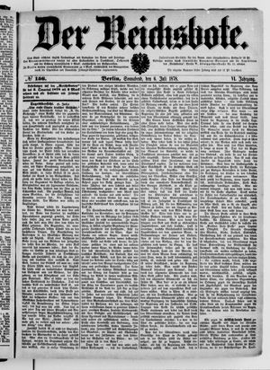 Der Reichsbote vom 06.07.1878