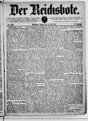 Der Reichsbote vom 14.07.1878
