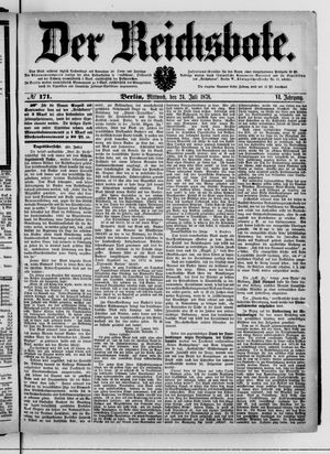 Der Reichsbote vom 24.07.1878