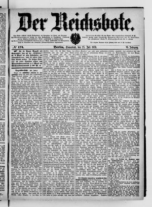 Der Reichsbote vom 27.07.1878