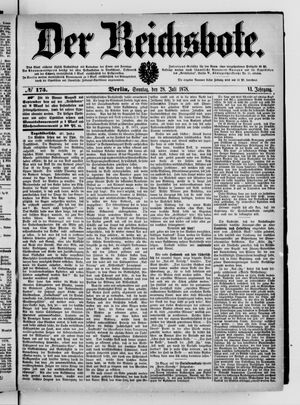Der Reichsbote vom 28.07.1878