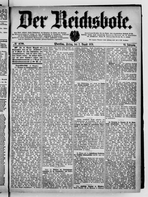 Der Reichsbote on Aug 2, 1878