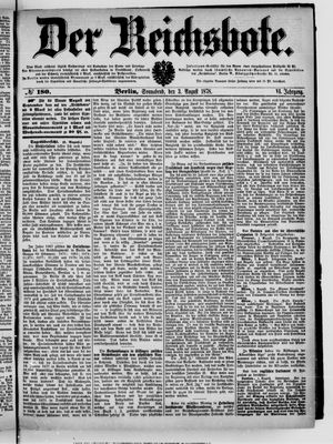 Der Reichsbote vom 03.08.1878