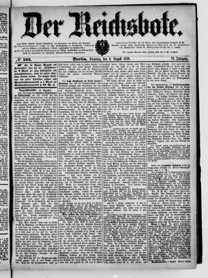 Der Reichsbote vom 06.08.1878