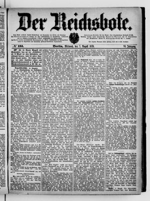 Der Reichsbote on Aug 7, 1878