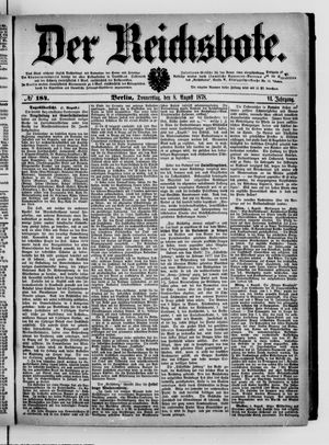 Der Reichsbote on Aug 8, 1878