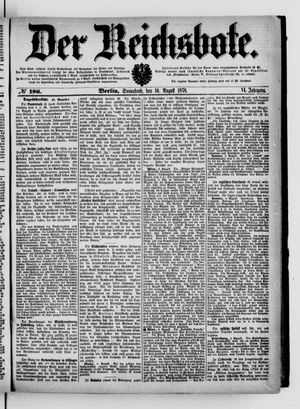 Der Reichsbote on Aug 10, 1878