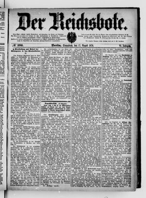 Der Reichsbote vom 17.08.1878