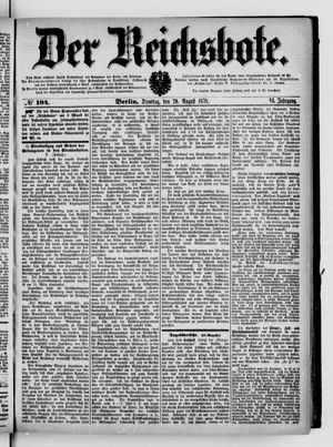 Der Reichsbote on Aug 20, 1878