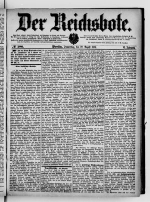 Der Reichsbote vom 22.08.1878