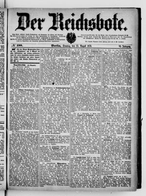 Der Reichsbote vom 25.08.1878