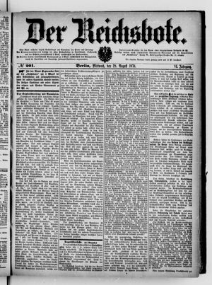 Der Reichsbote vom 28.08.1878