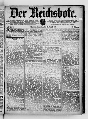 Der Reichsbote on Aug 29, 1878