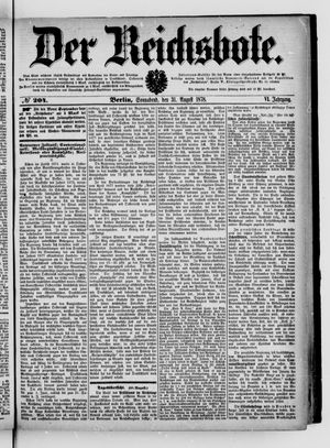 Der Reichsbote on Aug 31, 1878