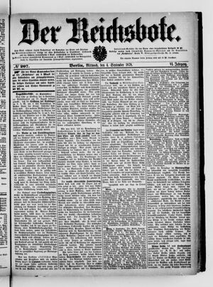 Der Reichsbote on Sep 4, 1878