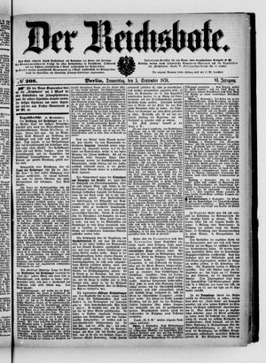 Der Reichsbote vom 05.09.1878