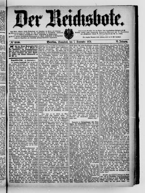 Der Reichsbote on Sep 7, 1878