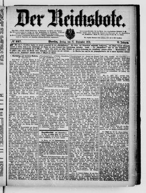 Der Reichsbote vom 27.09.1878