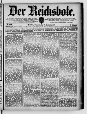 Der Reichsbote on Sep 28, 1878