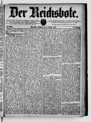 Der Reichsbote vom 02.10.1878