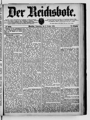 Der Reichsbote on Oct 3, 1878