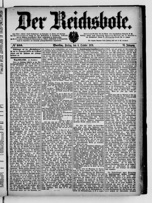 Der Reichsbote on Oct 4, 1878