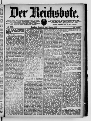 Der Reichsbote vom 05.10.1878