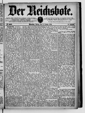 Der Reichsbote vom 11.10.1878