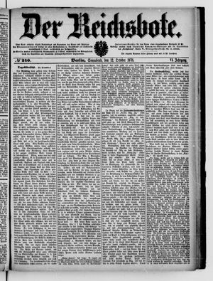 Der Reichsbote vom 12.10.1878