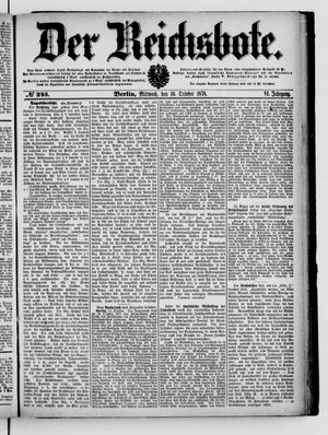 Der Reichsbote vom 16.10.1878
