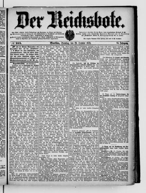 Der Reichsbote vom 29.10.1878