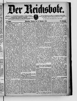 Der Reichsbote vom 10.11.1878