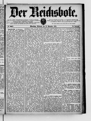 Der Reichsbote vom 13.11.1878
