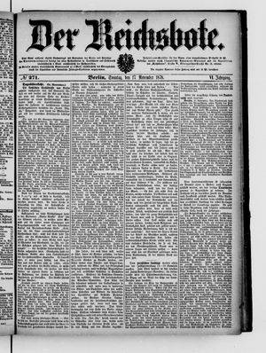 Der Reichsbote vom 17.11.1878