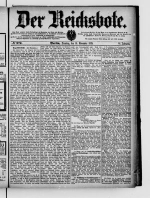 Der Reichsbote on Nov 19, 1878