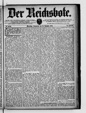 Der Reichsbote vom 23.11.1878