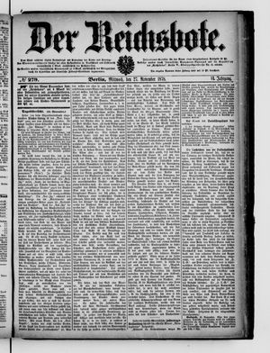 Der Reichsbote on Nov 27, 1878