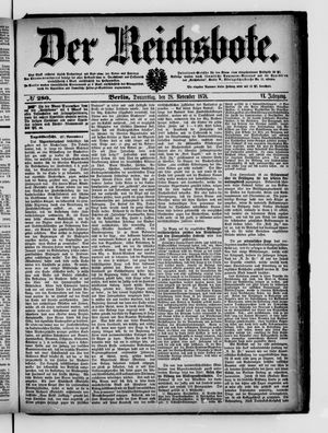 Der Reichsbote vom 28.11.1878