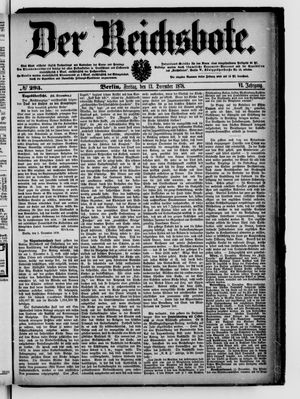 Der Reichsbote vom 13.12.1878