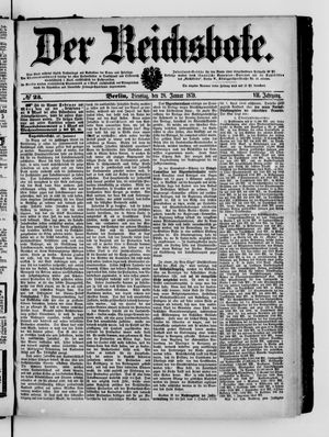 Der Reichsbote vom 28.01.1879