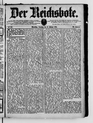 Der Reichsbote vom 25.02.1879