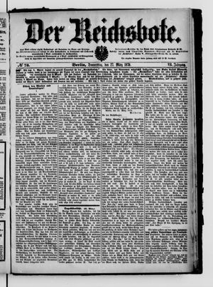 Der Reichsbote on Mar 27, 1879