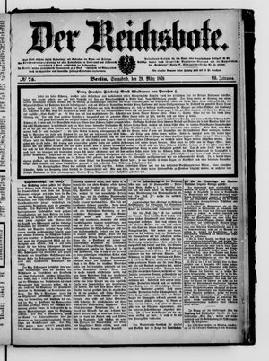 Der Reichsbote on Mar 29, 1879