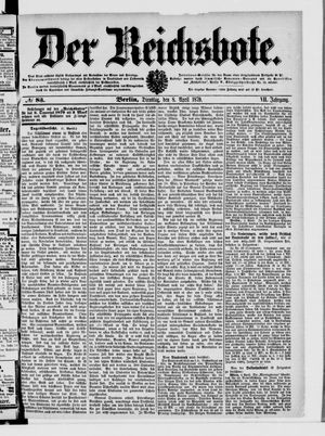 Der Reichsbote vom 08.04.1879