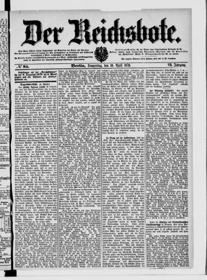 Der Reichsbote vom 10.04.1879