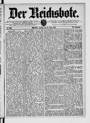 Der Reichsbote on Apr 18, 1879