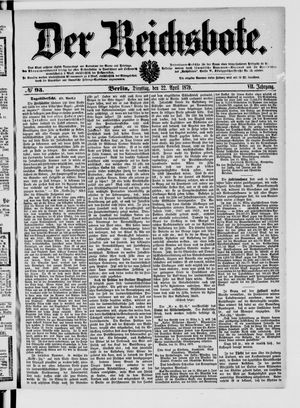 Der Reichsbote on Apr 22, 1879